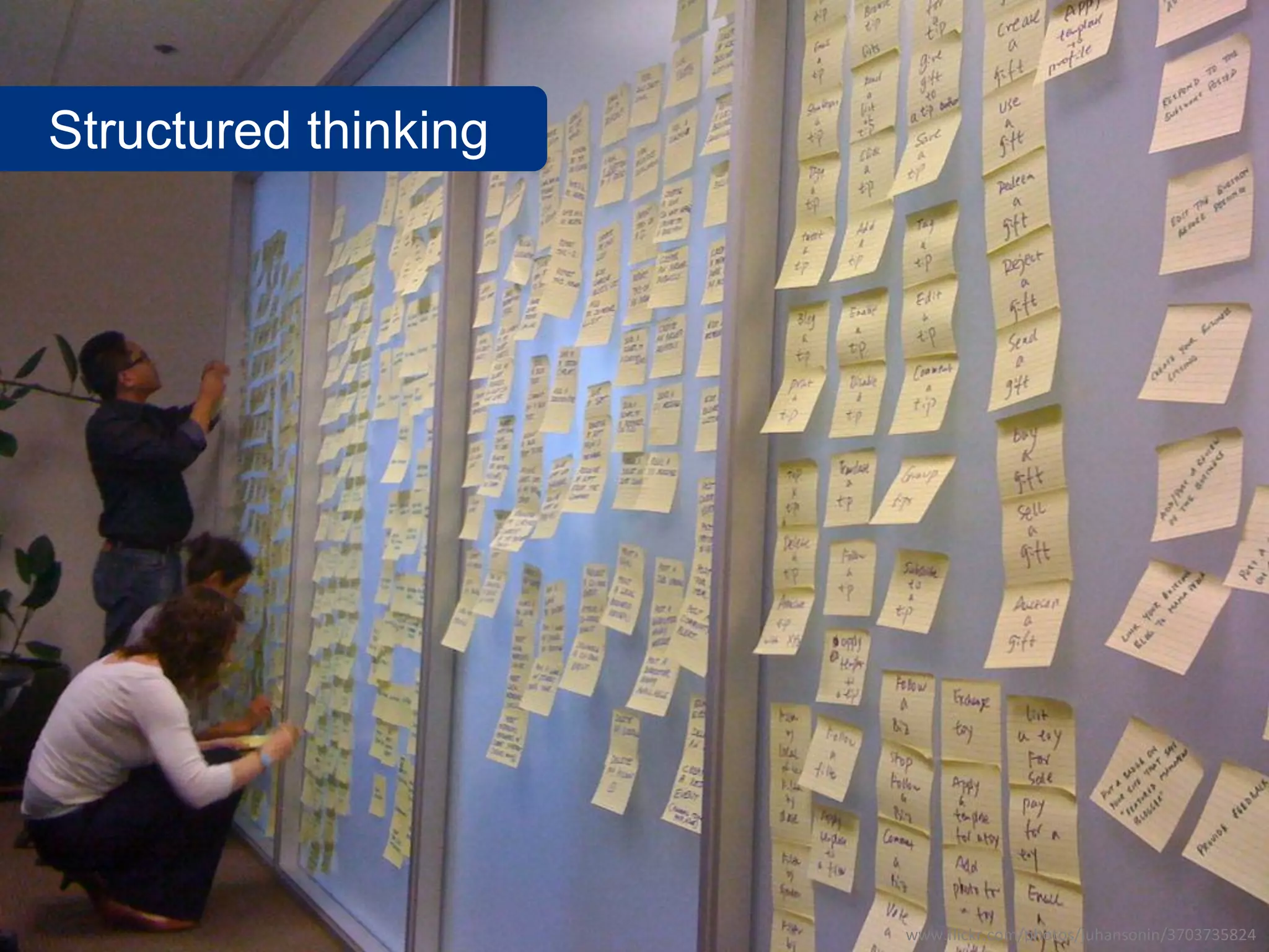 Structured thinking




                      www.flickr.com/photos/juhansonin/3703735824
 