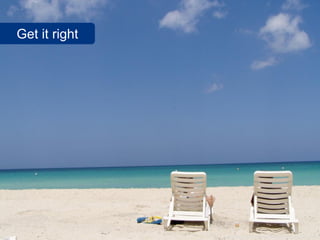 Get it right




               www.flickr.com/photos/littlebabyjesus/123838009
 