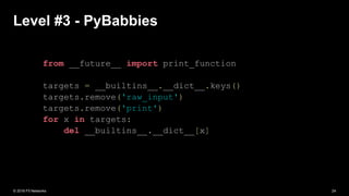 Escaping the python sandbox | PPT