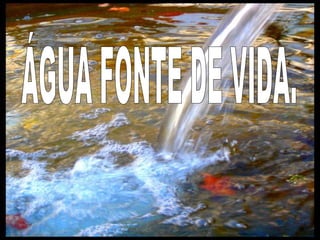 ÁGUA FONTE DE VIDA. 