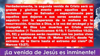 Escatología Bíblica: La Segunda Venida de Cristo y el Fin de los ...