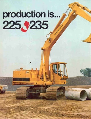Escavadeira hidraulica 225 cat   1974 brochure