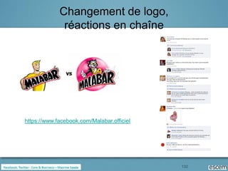 Changement de logo,
              réactions en chaîne




https://www.facebook.com/Malabar.officiel




                                            132
 