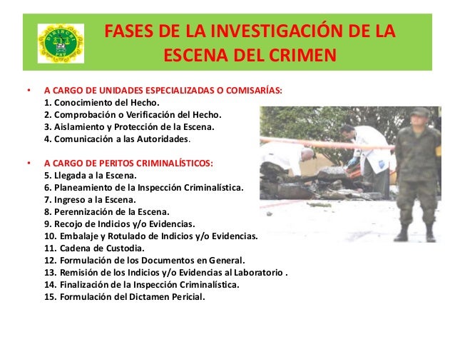 Escena del crimen y cadena de custodia