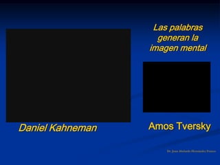 Amos TverskyDaniel Kahneman
Dr. Juan Abelardo Hernández Franco
Las palabras
generan la
imagen mental
 