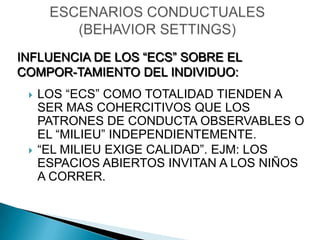 CONGRUENCIA ENTRE EL COMPORTAMIENTO Y EL MILIEU (SYNOMORPHY)