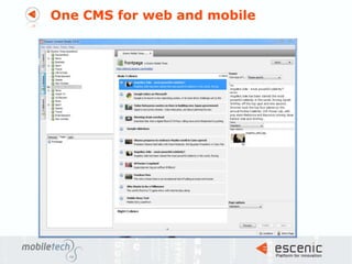 One CMS for web and mobile 