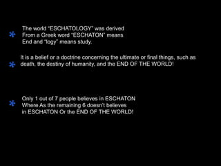 Eschatology | PPTX