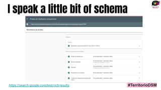 I speak a little bit of schema
https://search.google.com/test/rich-results #TerritorioDSM
 