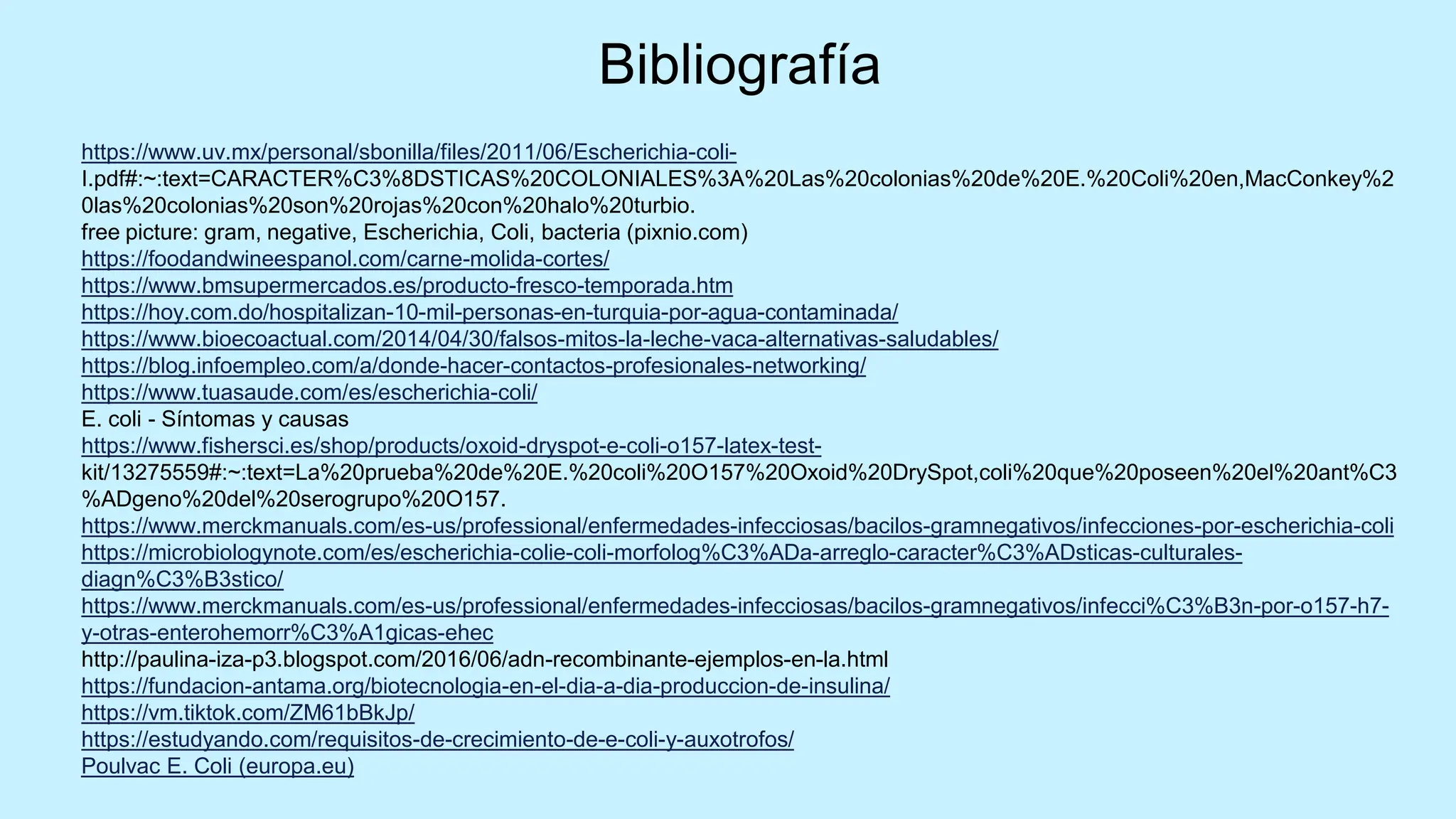 Informacion util y básica sobre la bacteria Escherichia coli | PDF
