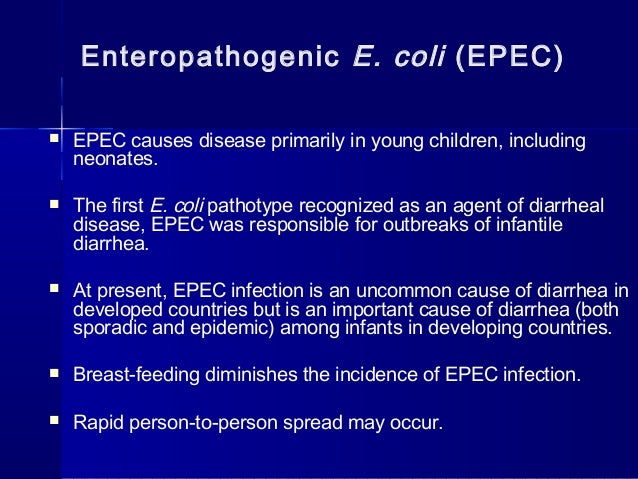Escherichiosis Escherichiosis