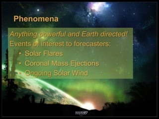 Space Weather: Forecasting, Tracking, and the Effects of Earth Directed ...