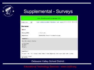 Supplemental - Surveys Delaware Valley School District 
