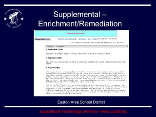 Supplemental – Enrichment/Remediation Easton Area School District 