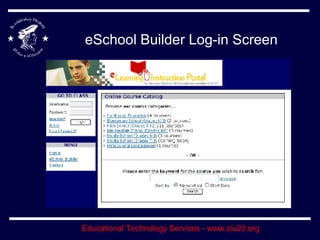 eSchool Builder Log-in Screen 