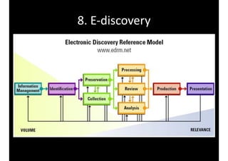 8. 
E-­‐discovery 
 