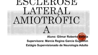 Aluno: Gilmar Roberto Batista
Supervisora: Marcia Regina Garcia Gugelmin
Estágio Supervisionado de Neurologia Adulto
 