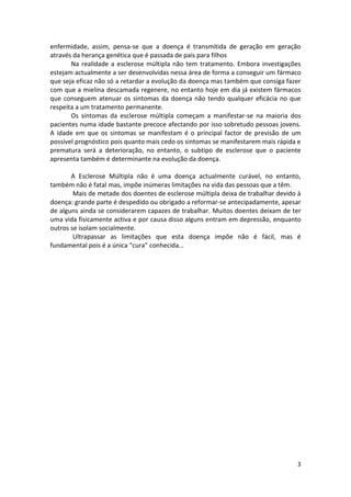 Esclerose multipla - escrito