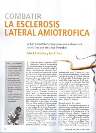 La esclerosis lateral amiotrófica