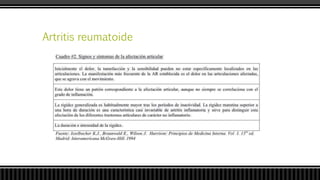 Artritis reumatoide
 