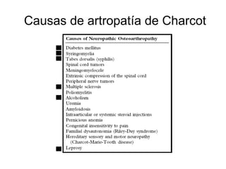 Causas de artropatía de Charcot 