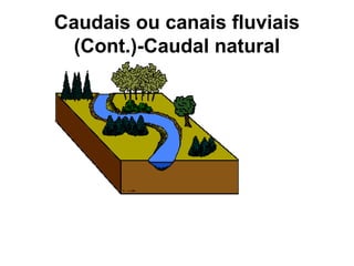 Caudais ou canais fluviais
(Cont.)-Caudal natural
 