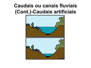 Caudais ou canais fluviais
(Cont.)-Caudais artificiais
 
