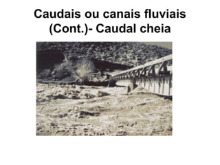 Caudais ou canais fluviais
(Cont.)- Caudal cheia
 