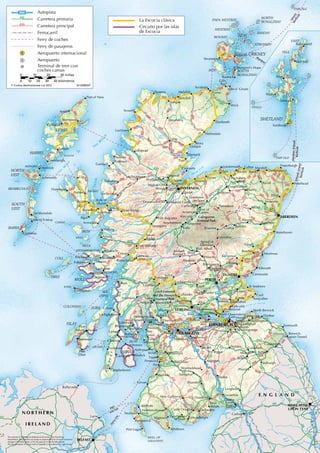 FAIR ISLE
                    M80                         Autopista




                                                                                                                                                                                                                                                                                                                                                                                                                                                             rth k
                                                                                                                                                                                                                                                                                                                                                                                                                                                                    k
                                                                                                                                                                                                                                                                                                                                                                                                                                                           No rwic
                                                                                                                                                                                                                                                                                                                                                                                                                                                                Lin
                      A92                                                                                                                                                                                                                                                                                                                                                                                    NORTH
                                                Carretera primaria                                                                                                                               La Escocia clásica                                                                                                                   PAPA WESTRAY




                                                                                                                                                                                                                                                                                                                                                                                                                                                             Le
                                                                                                                                                                                                                                                                                                                                                                                                             RONALDSAY
                      A701
                                                Carretera principal                                                                                                                              Circuito por las islas
                                                                                                                                                                                                                                                                                                                                       WESTRAY
                                                Ferrocarril                                                                                                                                      de Escocia                                                                                                                                                                                             SANDAY
                                                                                                                                                                                                                                                                                                                                                                               EDAY
                                                                                                                                                                                                                                                                                                                                      ROUSAY
                                                Ferry de coches                                                                                                                                                                                                                                                                                                                                                                                               ies
                                                                                                                                                                                                                                                                                                                                                                                                                                                             UNST
                                                                                                                                                                                                                                                                                                                                                                                                                                                              r
                                                                                                                                                                                                                                                                                                                                                     A9                                              STRONSAY                                             Fer     Baltasound
                                                                                                                                                                                                                                                                                                                                                         66                                                                                     Li   nk
                                                Ferry de pasajeros                                                                                                                                                                                                                                                                                                                                                                          rth




                                                                                                                                                                                                                                                                                                                                                                                                                                                                                  8
                                                                                                                                                                                                                                                                                                                                                                                                                                         No




                                                                                                                                                                                                                                                                                                                                           A967




                                                                                                                                                                                                                                                                                                                                                                                                                                                                             A 96
                                                                                                                                                                                                                                                                                                                                                  A9
                                                                                                                                                                                                                                                                                                                                                    86
                                                Aeropuerto internacional                                                                                                                                                                                                                                                                                                                                                                      YELL
                                                                                                                                                                                                                                                                                                                                                     65                                     ORKNEY




                                                                                                                                                                                                                                                                                                                                                                                                                                                                                       NorthLink Ferries
                                                                                                                                                                                                                                                                                                                                                  A9      A965             Kirkwall
                                                                                                                                                                                                                                                                                                                                                                                                      Ab
                                                Aeropuerto                                                                                                                                                                                                                                                                Stromness                     A964                                               erd                                                    68
                                                                                                                                                                                                                                                                                                                                                                                                              een                                           A9          Mid Yell




                                                                                                                                                                                                                                                                                                                                                                    A96
                                                                                                                                                                                                                                                                                                                                                                    A9
                                                                                                                                                                                                                                                                                                                                                                      60
                                                Terminal de tren con




                                                                                                                                                                                                                                                                                                                                                                       1
                       S




                                                                                                                                                                                                                                                                                                                                                                                                                                             0
                                                                                                                                                                                                                                                                                                                                              St Margaret’s Hope




                                                                                                                                                                                                                                                                                                                                                                                                                                         A97
                                                coches camas                                                                                                                                                                                                                                                                     HOY             SOUTH




                                                                                                                                                                                                                                                                                                                                                                    A961
                      0               10              20                   30 millas                                                                                                                                                                                                                                                             RONALDSAY                                                                                             68
                                                                                                                                                                                                                                                                                                                                       Burwick                                                                                       Brae            A9
                      0        10           20      30         40 kilómetros                                                                                                                                                                                                                                                         Gills




                                                                                                                                                                                                                                                                                                                                                                                                                                         No
                                                                                                                                                                                                                                                                                                                                      Bay




                                                                                                                                                                                                                                                                                                                                                                                                                                           rth

                                                                                                                                                                                                                                                                                                                                                                                                                                                          A970
          © Collins Bartholomew Ltd 2012                                                          N13SMISP
                                                                                                                                                                                                                                                                                                       Scrabster




                                                                                                                                                                                                                                                                                                                                                                                                                                              Lin
                                                                                                                                                                                                                                                                                                                                              A836               John o’ Groats




                                                                                                                                                                                                                                                                                                                                                                                                                                                 k
                                                                                                                                                                                                                                                                                                                                                                                                                                           A97
                                                                                                                                                                                                                                                                                                                                                                                                                                                 1




                                                                                                                                                                                                                                                                                                                                                                                                                                                 Fer
                                                                                                                                                                                                                             Durness                                        Melvich                                               Thurso
                                                                                                                                                                                                                                                                                                                                                                                                                    Walls




                                                                                                                                                                                                                                                                                                                                                                                                                                                     r
                                                                                                                                                                                                                                                                                                            36




                                                                                                                                                                                                                                                                                                                                                          9




                                                                                                                                                                                                                                                                                                                                                                                                                                                     ies
                                                                                                                                                                                                                                                                                                                                                        A9
                                                                                                                                                                                                                                                                                                                                   A9
                                                                                                                                                                                                                                                                                                          A8
                                                                                                             Port of Ness                                                                                                                   A838                 A83
                                                                                                                                                                                                           38
                                                                                                                                                                                                                                                                  Bettyhill
                                                                                                                                                                                                                                                                      6
                                                                                                      57                                                                                                 A8                                                  Tongue                                                                                                                                                                        Lerwick
                                                                                                                                                                                                                                                                                                                                              A88
                                                                                                    A8                                                                                                                                                                                                                                              2
                                                                                                                                                                                                                                                                                                                                                                  Wick
                                                                                                                                                                                                                                                                                                                                                                                                 FOULA




                                                                                                                                                                                                                                                                                                                                       A9




                                                                                                                                                                                                                                                                                                                                                                                                                                                     A970
                                                                                                                                                                                                                                                                                                                                                    A99
                                                                                                                                                                       Scourie




                                                                                                                                                                                                                                                     36
                                                                          Arnol




                                                                                                                                                                                                                                                   A8
                                                                                            A857




                                                                                                                                                                                                              A8
                                                                                                                                                                                                                38




                                                                                                                                                                                                                                                                                               A897
                                                                                                                                                                                            A8
                                                                               Stornoway                                                                                                                                                                                                                                                                                                                     SHETLAND



                                                                                                                                                                                            94
                                                                                                                                                                                                                                                           Altnaharra
                                                                                   A858                                                                                                                                                                                                                                                 Dunbeath
                                                       Callanish                                                                                                                                                                                                                                                                                                                                                                Sumburgh
                                                                                                                                                                                                                                      A83
                                                                                                                                                                                      A837                                                  8
                                                                                           A859




                                                                 LEWIS                                                                                     Lochinver


                                                                                                                                                                                                 A837
                                                                                                                                                                                                                                                                                                             A9            Helmsdale
                                                                                                                                                                                                                                      Loc h
                                                                                                                                        h




                                                                                                                                                                                                               A8
                                                                     59




                                                                                                                                                                                                                                      S hin
                                                                                                                                                                                                                                                             Lairg
                                                                                                                                   nc




                                                                                                                                       i
                                                                  A8




                                                                                                                                                                                                                   37
                                                                                                                                   M                                                                                                                   9




                                                                                                                                                                                                                                                                                                                                                                                                                                                             Aberdeen, Kirkwall
                                                                                                                                                                                                                                                 A83
                                                                                                                                                                                            35

                                                                                                                               e                                                                                                                                          A8                   Brora




                                                                                                                                                                                                                                                            A836
                                                                                                                                                                                          A8

                                                                                                                                                                                                                                                                               39
                                                                                                                         Th                                                                                                                  A837                                           Golspie




                                                                                                                                                                                                                                                                                                                                                                                                                                                                NorthLink
                                                                     Tarbert                                                                                                              Ullapool




                                                                                                                                                                                                                                                            A8




                                                                                                                                                                                                                                                                               A9
                                                                                                                                                                                                                                                                          A949




                                                                                                                                                                                                                                                               3
                                 HARRIS




                                                                                                                                                                                                                                                                 6
                                                         59                         SCALPAY                                                                                                                                                                                               Dornoch
                                                       A8
                                                                                                                                                                                            A835




                                                                                                                                                          Aultbea             A8
                                                                                                                                                                                32                                                                                 A836                                                                                                                                                              FAIR ISLE
                                                        Leverburgh                                                                                        Poolewe                                                                                                           Tain
                                                                                     ch




                                                                                                                              Gairloch




                                                                                                                                                                                                                                                                                                                                                                                                                                                                         NorthLi ick
                                                                                                                                                                                                                                                                            A9                                                                                                       Fraserburgh
                                                                                   in




                             BERNERAY
                                                 Otternish                          M                                                                                                                                     A83
                                                                                                                                                                                                                                                                                 Cromarty                                                          Lossiemouth Cullen Macduff




                                                                                                                                                                                                                                                                                                                                                                                                                                                                            ll, Lerw
                                                                                                                                                                                                                                      5                                                                             rt




                                                                                                                                                                                                                                                                                                                h




                                                                                                                                                                                                                                                                                                                                                                                                                                                                                 nk
                                                                                                                                                                                                                                                                                                               Fi




                                                                                                                                                                                                                                                                                                                                                1
          NORTH                                                                e                                                                                                                                                                                                                                                                                          A9 Gardenstown




                                                                                                                                                                                                                                                                                                                                             A94
                A8                                                    t   tl                                                                                A8                                                      2                                                                              r    ay                            A96         Elgin     Buckie Banff    8          A90
                                                                   Li                                                                                                                                           A83


                                                                                                                                                                                                                                                                                32
                                                                                                                                                                 32                                                                                                                             Mo                                                                         8
          UIST     65
                                                                                                                                                                                        A9




                                                                                                                                                                                                                                                                                                                                                                                                                                  8
                                                                                                                                                                                                                                                                                                                                                                                                                                 81
                                            7

                                                                                                                                                                                                                                                                            A8
                                      A86                                                                                   Dingwall




                                                                                                                                                                                                                                                                                                                                                                                                                                                                       Kirkwa
                                                                                                                                                                                                                                                                                                                                                                                                                                A9
                                                                                                   Uig                                                                        Achnasheen




                                                                                                                                                                                                                                                                                                                                                                                                                               A9

                                                                                                                                                                                                                                                                                                                                                                                                                                              A952
                                                                                                                                                                                                                                                                                                                                                                                                    7
                                                 Lochmaddy                                                                                                  Forres




                                                                                                                                                                                                                                                                                                                                                                                                        A9
                                                                                                                                                                                    Fochabers




                                                                                                                                                                                                                                                                                                                                                                                                 A9
                                                                                                                                                                                                                                                                                                                                                                                          5
                                                                                                                                                                                                                                                                                                                                                    A9
                                                                                                           A855




                                                                                                                            A8                                    A896




                                                                                                                                                                                                                                                                                                                                                                                                                           A9
                                                                                                                                                                                                                                                                                                                                                                                          A9
                                                                                                                                                                                                              Strathpeffer




                                                                                                                                                                                                                                                                                                                                                                                                           47
                                                                                                                               35 North           Nairn
                                                                                                                                           Torridon




                                                                                                                                                                                                                                                                                                                                                        41




                                                                                                                                                                                                                                                                                                                                                                                                                               50
                                                                                                                                                                                             Keith




                                                                                                                                                                                                                                                                                                                          A940
                                                                                                  A8




                                                                                               90                                Kessock                                                                            Turriff                 Peterhead

                                                                                                                                                                                                                                                                                                   A9
                                                                                                                                               6                                     A95
                                                                                            A8             Muir of Ord                      A9
                                                                                                   7




                                                                                                                                                                                                                                       A950


                                                                                                                                                                                                                                                                                                    39
                                                                                                                                                                           Y    Craigellachie
                                                                                                                                                                        LE
                                                                                                                                                      A896




      BENBECULA                                                                                                  Beauly               INVERNESS
                                     A865




                                  Dunvegan A850                                                                                                                      AL                            Huntly                               A90




                                                                                                                                                                                                                                                                                                                                                                                                                                 A948
                                                                                                                             A862                                                         A920
                                               Portree RAASAY Lochcarron                                                             S Daviot                      V
                                                                                                                                                                EY Dufftown
                                                                                                                                                                                                                          31




                                                                                                                                                                                                                 A92
                                                                                                                                                                                                                              Ellon A975




                                                                                                                                                                                                                                                                                                                                                                                                                    A94
                                                                                                                                                                                                                                                                                                                                                                                         A9
                                                                                                                                                             SP
                                                                                                                                                                                                                                                       2
                                                                                                                                                                                                                        A8




                                                                                                                                                                                                                                                                                                                                                                   A9
                                                                                                                                                                                                                     0
                                                                                          A8




                                                                                                                                                                                                                                                                                                                          A93
                                                                                                                                                                                                                                                   A8




                                                                                                                                                                                                                                                                                                                                                                                          6
                                                                                                                                         A9 Grantown-




                                                                                                                                                                                                                                                                                                                                                                    41
                                                                                           63




                                                                                                                                                                                                                                                                                                                                                                                                                       7
                                                                                                                                                                                                                                                                                                                                                                                     7
                                                                                                                                                                    95




                                                                                                                                                                                                                                                                                                                                                                                 A9
                                                                                                                     31

                                                                                                                                                                                                                                                                                                                            9
                                                                Kyle of                                           A8                                              A
                                                 Sconser                                              Drumnadrochit Urquhart Castle              on-Spey                                                                Inverurie
                                                                                                                                                           A890




        SOUTH                                                Lochalsh A87                                                                             38
                                                                                                                                       Carrbridge A9
                                                                                                               Loch                                                                            A944




                                                                                                                                                                                                                                                                                                                                                                                                                                     A90
                                                 SKYE                                                                                                                  Tomintoul




                                                                                                                                                                                                                                                                                                                                                                                                                           A94
                                                           A8                                                  Ness
        UIST                                                  7                                                                                                                                       Alford




                                                                                                                                                                                                                                                                                                                                                                               7




                                                                                                                                                                                                                                                                                                                                                                                                                 A96
                                                                        Glenelg                                                                                  A9




                                                                                                                                                                                                                                                                                                                                                                           A9
                                                      Broadford                                                   87                                 Boat of        39




                                                                                                                                                                                                                                                                                                                                                                                                                               7
                              A865




                                                                                        Shiel Bridge           A8                                                                  4                                   A94
                    Lochboisdale                                 Kylerhea                   A87                                         Aviemore Garten                        A94                                         4
                                                                                                                                                                                                                                 S
                                                                                                                                      Kincraig      Cairngorms                                        A9                            ABERDEEN
                                                                                                                                   51




                                                    Elgol                                                          Fort Augustus                                                                         80




                                                                                                                                                                                                                                                                                                                                                                               A97
                                                                                                                                                                                                                                                                                                                                                        A9
                                                                                                                                                                                                                            3
                                                                                                                                           A9
                                                                                                                               A8




                    Isle of Eriskay                                                                                                                 National Park                              Aboyne                   A9

                                                                                                                                                                                                                                                                                                                                                          39
                                                                                                        A87
                                    CANNA             Armadale                                                           Newtonmore        Kingussie                                                               Banchory
                                                                                                                                                                            3
                                                                                                              Invergarry                                                 A9               Ballater




                                                                                                                                                                                                                                                                                                                                                                                                                               A90
      BARRA                                                                                                                             Ralia            Braemar             Crathie
                      8




                                                                                                                                                                                                                      A9
                   A88




                                                                     Mallaig                                                                                                                                             57
                                                     RUM
                                                                                                                                                                                                                    2




                                                                                                                                                                                                                                 Stonehaven
                                                                                                                                                                                                                                                                               A9
                                                                                                                                                                                                                   A8




                                                                                                                                                                                                                                                                   A889




             Castlebay                                                                                                    6
                                                                                                                               A830




                                                                                                         Spean         A8
                                                EIGG                Arisaig                                                                                            Glenshee
                                                                                                         Bridge
                                                                                     l      A830                                                      Spittal of
                                                                                   ie
                                                                                                                                                                                                 Edzell 90




                                                                                                                                                                                                                                                                                                                                                                                                                       2
                                                                                Sh
                                                                                                                                                                                                                                                                 ht




                                                                                                                                                      Glenshee
                                                                                                                                                                                                                                                                                                                                           3




                                                                    A861




                                                                                                                                                                                                                                                                                                                                                                                                                    A9
                                                                                            A861   Fort William
                                                                                                                                                                                                                                                                                                                                       A9




                                                     MUCK
                                                                                                                                                                                                                                                                  c




                                                                             ch                                                               A9                                                             A




                                                                                                                                                                                                                                                                                                                                                                                                             37
                                                                                                                                                                                                                                                               Eri




                                                                          Lo                      S                                                Blair Atholl


                                                                                                                                                                                                                                                                                                                                                                                                           A9
                                                                                                                                                                                                                                                            ch




                                                ARDNAMURCHAN Acharacle                                                            Kinloch Bruar                                                Brechin A935
                                                                                                                                                                                                                                                         Lo
                                                                                                                                                                                     2




                                                                                      Corran
                                                                                                                                                                                                                                                                                                                                  A9




                                                                                                                                                                                                                       Montrose
                                                                                                                                                                                   A8




                                                              Laga                                                                Rannoch                                                                       4
                                                                                                                                                                                                                                                                                                                                      24




                                                Kilchoan
                                                                                 A861             Glencoe                                                Pitlochry         Kirriemuir                       A93
                                                                    Strontian
                                                                                                                                                                                                                                                                                                                                                                                                3

                                    COLL                                                                                                                                              6        Forfar
                                                                                                                                                                                                                                                                                                                                                                                              A93

                                                                                                                                                      7
                                                                                    Ballachulish GLEN COE                               Aberfeldy A82                            A92
                                                                                                                                                                                                                                                                                                                                                                                                     A92

                                               Tobermory Drimnin                                                                                                                                 A932
                                                                                                                                             84




                                                                                                         A8                                                                   Glamis
                                                                                                                                           A8




                                                                                                            2                                           Blairgowrie
                                                                                                                                                                                                                                                                                                                                                                                                A9
                                                                                                                                                                       28




                                                                                                                                                                                                                                                                                                                                                                    4
                                                                                                                                                                                                                                                                                                                                                                  A9 A92
                                                                                                                  A8




                                                                                                                                                                                                                                                                                                                                                                                                 33
                                                                                                                                                                      A8




                                                                                                                      Lochaline                                                                                                                                                                                                   Dunkeld                                                                  Arbroath
                                                                                                                                                                                                                                                                                                         A826




                                                                                                                                                                                                                                                                                                                                                        A9
                                                                                                                                                                                                                                                                                                                                                                                A90




                                                                                                                                                                                                                                                                                                                                                                         8
                                                                                                                  48




                                                                                                                                                                                                                                                                                     Loch                                             A984                 23                             A92
                                                                                                                                                                                                                                                                          27
                                                                                                                  Fishnish LISMORE                                                                                                                                     A8            Tay                            A822
                                                                                                                                                                                                                                                                                                                                                    DUNDEE                                       Carnoustie
                                                                                                                                                                                                                                   Killin
                                                                                                                                                                                                                                                                                                                                 A9




                                                                                                                                                                                                                                                                                                                                                                                          0
                                                                                                                                                                                                                                                                                                                                                                                      A93
                                                                                                                                                                                                                                                                                                                                              A93




                                                            TIREE                                                   Craignure                                                                                                Tyndrum
                                                                                                                                                                                                                    A85
                                                                                                                                                                                                                                                                                                                                             A94




                                                                                                                                                                                   A8                                                                                                                                                                        0
                                                                                              MULL                                                                                                                                               A85                                                                       PERTH                        A9
                                                                                                                                                                                                                                                                                                           2




                                                                                                                                                                                      5                                A8                                                                                                                                              y
                                                                                                                                                                                                                                                                                                       A82




                                                                                                                                                                  Oban                                                       2                                        Lochearnhead
                                                                                                                                                                                                                                                                                                                            A85
                                                                                                                                                                                                                                                                                                                                              Scone h of Ta                2
                                                                                                                                                                                                     Crianlarich                                                                                                                                             t        A9
                                                                                                                                                                                                                                                                                                                                                          Fir
                                                                                                                                                                                                                                                              4




                                                                                                                           9                                                                                                                                                                             Crieff                                                                               St Andrews
                                                                                                                                                                                                                                                            A8




                                                                                    IONA                               A8
                                                                                                                          4
                                                                                                                                                                                                                                    2
                                                                                                                                                                                                                                                                          Loch              A85                                                                                     A91
                                                                                                                                                                              e




                                                                                                                                                                                                                                 A8                                       Earn                                                                       3
                                                                                                                                                                                                                                                                                                                                                  A91 1
                                                                                                                                                                              w




                                                                                              Fionnphort                                                                                                                                                                                                                                                                                  A917
                                                                                                                                                                                                                                                                                                                                                                               Cupar
                                                                                                                                                                            A




                                                                                                                                                                                                                Loch Lomond                                                                                                                   9
                                                                                                                                                                                                                                                                                                   22




                                                                                                                                     SEIL                                                                                                                                                                                               M90 A
                                                                                                                                                                                          A819




                                                                                                                                                                                                                                          Auchterarder
                                                                                                                                                                                                                                                                                                                                                             A92
                                                                                                                                                                                                                                                                                                A8
                                                                                                                                                                         ch
                                                                                                                                                             A816




                                                                                                                                                                                                                                                                                                                                                                                        5




                                                                                                                                                                                                         A83 and the Trossachs Callander               Crail
                                                                                                                                                                                                                                                                                                                                                                                     A91




                                                                                                                                   LUING                                                                                                       17
                                                                                                                                                                       Lo




                                                                                                                                                                      Inveraray                          Tarbet National Park
                                                                                                                                                                                                                      A911        Leven A9 Anstruther
                                                                                                                                                                                                                                 A84
                                                                                                                                                                                                                                         A9
                                                                                                                                                                                                                                            A823    A91
                                                                                                                                                                                                15                                                                     Dunblane
                                                                                                                                                                                             A8
                                                                                                                                                                                              Ardgartan            Kinross Glenrothes                                                                       Alva
                                                                                                                                3
                                                                                                                                                  Aberfoyle               A873                          A82
                                                                                                                                                                                                                                                 h of
                                                                                                                                                                                                                                                        Forth
                                                                                                                                                                                                     77     3
                                                                                                                                                                                                                                                           A81




                                                                                   COLONSAY                                  A8                        Loch
                                                                                                                                                                    A81
                                                                                                                                                                        1                                                      Kirkcaldy F i r t
                                                                                                     JURA Crinan                                       Lomond                                     A9
                                                                                                                                                     Drymen STIRLING M9 Dunfermline                                    92Burntisland              North Berwick
                                                                                                                                                                                                                          A82
                                                                                                                                                                                             A815




                                                                                                                                                                                                                     A
                                                                                                                                                                                      6




                                                                                                                                                                                           Bo'nessRosythNorth Queensferry Pencraig Dunbar
                                                                                                                                                                                                 A985
                                                                                                                                                                                     A88




                                                                                                                                                                                    M80
                                                                                                                                                                                                                    A8




                                                                                                          Lochgilphead
                                                                                                                                  Helensburgh Balloch
                                                                                                                                                                                                                       14




                                                                                                                                                                                        M876
                                                                                                                                                                                                                            SLeith Mussel-
                                                                                                                                                                                                                    A90
                                                                                                                                                                                                                                                               A8
                                                                                                                                                                                                                                                     A8




                                                                                                                                                                         A8       A803                                                                        A1
                                                                                                                                                           A83




                                                                                                                                                                            91                           M9
                                                                                                                                                                                                                                                                  1




                                                                                                                          A8003 Dunoon Gourock
                                                                                                                                                                                                                                                         09




                                                                                                                                               A8        Dumbarton                   Falkirk Linlithgow                            burgh       Haddington
                                                                                    ISLAY                             Colintraive                               A82            M80
                                                                                                                                                                                             A801 EDINBURGH Old Craighall
                                                                                                                                            Greenock
                                                                                                                                                                                                 o f C 815




                                                                                                                                                                                                                                                                     A1 Eyemouth
                                                                                                                        46




                                                                                                                                                                                                      lyde




                                                                                               Port                 Rhubodach
                                                                                                                                                                                                                                                                                            A73




                                                                                                                                                                                         A89                           A720        Dalkeith
                                                                                                                    A8




                                                                                                                                                                                                 A




                                                                                                                                                                               M73
                                                                                            Askaig Feolin                   Portavadie Wemyss 7 M8  A                                Coatbridge
                                                                                                                                                                                                  M8
                                                                                                                                                                                                                                   Newtongrange
                                                                                                                                                                                                             Penicuik Roslin A
                                                                                                                                                                                                                                                                                                                                                                                                                       A6112




                                                                                                                Tarbert                    Bay        61
                                                                                              A8
                                                                                                 4 6
                                                                                                                          Rothesay                       Paisley S GLASGOW 1                                  A7
                                                                                                                                                                                                                 0                      68                                 Berwick-
                                                                                                                                                                                                                                                                                                                                                                 94




                                                                                                                      Kennacraig          CUMBRAE
                                                                                                                                                            36 M77                             A7                                                                05
                                                                                                                                                                                                 Firth




                                                                                                                                                                                                                                                                           upon-Tweed
                                                                                                                                                                                                                                 60




                                                                                                                                                                                                                                                                                                                                                                                 A7
                                                                                                                                                                                                                                                                                                                                                                0




                                                                                                                                                         A7                           Motherwell                                                              61
                                                                                                                                                                                                                                                                                                                                                             A6




                                                                                                                                                                                                                         01
                                                                                                                                                                                                                                                                                                                                             02




                                                                                                                                  A84
                                                                                                                                                                                                                             A7




                                                                                              Bowmore                                 4     Largs                   Hamilton               A72                        A7                               A697 A
                                                                                                                                                                                                                                                                                                                                         A7




                                                                                                               Claonaig
                                                                                                                                                                                                                                                                                                                             6




                                                                                          7                                     BUTE                                                           1
                                                                                                                                                                                                                                                                                                                                                        A703




                                                                                        4
                                                                                                                                                                                                                                                                                                                         A70
                                                                                                                                                                                                                                                                                       A723




                                                                                                                                                                                                                                                                                                                                                                                                                                              98




                                                                                                                                        Millport 737
                                                                                                                                                                                                                                                                                                   A7 A72




                                                                                     A8
                                                                                                                                                                                                                                                                                                                                                                                                                                          A6




                                                                                                                                                                                                                                                             Coldstream
                                                                                                   A84




                                                                                                                                                                                                                                                                                                     3
                                                                                                                                                                                                                                                 A735




                                                                                                                                                                                                                                                                                                                                                                                                 A68




                                                                                                                            Lochranza             A
                                                                                                                                                                                                                              Peebles                                        A1
                                                                                                                                                                                                                                          A736




                                                                                                      GIGHA                 A8
                                                                                                                                                                                                                A7
                                                                                                       6




                                                                                                                                                                                               Lanark
                                                                                                                                                                                                                                                            A719




                                                                                                               Tayinloan                                                                                                              A72 Galashiels
                                                                                                                                                                                                                                                                                                                                              A7




                                                                                                                               41
                                                                                                                                                                                                                    8




                                                                                                                                                                                                                                                                            1




                                                                                                                                   Ardrossan
                                                                                                                                                                                                                                                                          A7




                                                                                                                                                                                                                                                                                                                                                  2




                                                                                                                                                     A71                                M74
                                                                                               Port                     ARRAN               Irvine                                                          Biggar                    Melrose           Kelso
                                                                                                                                                   R E




                                                                                                                                                             Kilmarnock
                                                                                                                                                                                                                                                                                                                A70
                                                                                                                                                    A83




                                                                                              Ellen                  Carradale Brodick Troon                7                                            02                                             A699
                                                                                                                                                                                                                                                                                                                          3




                                                                                                                                                         A7                                           A7
                                                                                                                                                                                                                                                                                                                     A7




                                                                                                                                                                                                                              A708 Selkirk
                                                                                                                                                                                  0
                                                                                                                                                                                                                                                            A76




                                                                                                                                                                               A7
                                                                                                                                               T Y




                                                                                                                                                                       A841




                                                                                                                                         Prestwick                                                 Abington
                                                                                                                                                                                                                                                                                                                                                                                                                                                      A6




                                                                                                                                                                  Mauchline                                                                  A7      98
                                                                                                                                                                                                                                               1  9




                                                                                                                                                                                                                                                           Jedburgh
                                                                                                                                                                                                                                                                                                                                                                                                                                                          97




                                                                                                                                                                                                                                                  A6
                                                                                                                                                                                                                                            A7




                                                                                                                                                Ayr          A70
                                                                                                                                                                                                                                                                                                                                      A701
                                                                                                                                           I N




                                                                                                                                                                                                                                                                               Wanlockhead
                                                                                                                                                                                                                                                                                                                                                                                                           A6




                                                                                                                                                                                                                                                                                                                                                                               Hawick
                                                                                                                                                                                                                                                                                                                                                                                                                                                                                  A1




                                                                                                                                                  Campbeltown                                                                    19
                                                                                                                                                                                                                                                                                                                                               08




                                                                                                                                                                                                                                                                                                                                                                                                     A60
                                                                                                                                                                                                                                                                                                                                                                                                             8




                                                                                                                                                                                                                          A7                                                                                                                                                                            88
                                                                                                                                                                                                                                                                                                                                              A7
                                                                                                                                                                                                                                                                                                                            2
                                                                                                                                           K




                                                                                                                                                                                                                                                                                 A76
                                                                                                                                                                                                                                                                                                                          A70




                                                                                                                                                                                                                                  Maybole                                   Sanquhar
                                                                                                                                                                                                                                                                                                                                             Moffat                                                                                A6
                                                                                                                                                                                                                        A77                                                                                                                                                                                                          8
                                                                                                                                                                                                                                                              A7
                                                                                                                                                                                                                                                                 13




                                                                                                                                                                                            Girvan                                                                                        Thornhill
                                                                                                                                                                                                                                                                                                                                                                               A7




                                                                                   Ballycastle
                                                                                                                                                                                                                                                                                                                                  01




                                                                                                                                                                                                                                                                                                                                                        Langholm
                                                                                                                                                                                                                                                                                                                                 A7




                                                                                                                                                                                                                                                                                              02                                           A74(M)
                                                                                                                                                                                                                                                                                          A7                                                                                                                                                                       A69
                                                                                                                                                                                                                                                                                                                                                                                                                                                                           6
                                                                                                                                                                                                                     A7
                                                                                                                                                                                                                                                                                                                                                                                                           E N G L A N D
                                                                                                                                                                                                                                                                                                                    A7




                                                                                                                                                                                                                        14               Lockerbie
                                                                                                                                                                                                                                           New Galloway                                   A71
                                                                                                                                                                                                                                                                                                                         6




                                                                                                                                                                                                                                                                                                                                       09




                                                                                                                                                                                                                  2 Dumfries
                                                                                                                                                                                                                                                                                                                                                                                                                                                                                                            A1
                                                                                                                                                                                                                                                                                                                                      A7




                                                                                                                                                                                                                                     A75 Gretna
                                                                                                                                                                                                                                                                                                                                                                                                                                                      A6




                                                                                                                                                                                                                                                                                                                                                                                                                                                                                                             9




                                                                                                                                                                                                        12
                                                                                                                                                                                            7




                                                                                                                                                                                                     A7                                                                                                                                                                                                                                                                   A69
                                                                                                                                                                                          A7




                                                                                                                                                                                                                                                                                                                                                                                                                                                          8




                                                                                                                                                                                                                               New        Green
                                                                                                                                                                                                                                            A71




                                                                                                                                                                                                                                                                                                                                                                                                                               A69
                                                                                                                                                                                  Cairnryan                                                                                                                                                                                                                                                           NEWCASTLE
                                                                                                                                                                                                                                                                                    A76


                                                                                                                                                                                                                                                                                            A71




                                                                                                                                                                                                                               Abbey      Gretna
                                                                                                                                                                                                                                                                                                         5

                                                                                                                                                                                                                                                                                                                         11
                                                                                                                                                                                                                                                 4




                                                                                                                                                       O
                                                                                                                                                                                                                                                                                                       A7




                                            A6                                                                                                                                                                      A
                                                                                                                                                                                                                                                                                                                    A7




                                                                                                                                                  P& Sea                                             Castle Douglas 745 Dalbeattie                                                                                                                                                                                                                    UPON TYNE
                                                                                                                                                                                     A718




                                                                                                                                                                                                                                                                                               3
                                                                                                                                                                                                                                                                                     2




                                                                                                                                                       h                            Newton Stewart
                          NORTHERN                                                                                                                Iris                 Stranraer                                            10
                                                                                                                                                                                    A75                                                                                                                                                                                                       A69                                                                                                          A1(M)
                                                                                                                                                                                                                                                              A75
                                                                                                                                                                                                                                                  A714




                                                                                                                                                                                                                         A7                   Carlisle
N15                                                                                                                Larne                                                      A77           Wigtown Gatehouse Kirkcudbright
                                                                                                                                                           e
                                                                                                                                                          Lin




                                                                                                                                                                              Portpatrick   A7           of Fleet
                                                                                                                                                                                               47                   711
                                                                                                                                                   na




                 A5          IRELAND                                                                                                                                                                                                                                                               A
                                                                                                                                                                                                                                                   A746
                                                                                                                                                Ste




                                                                                                                                                                                                                                                                                                                                                                                          M6
                                                                                                                                                                                             A716




                                                                                                                                                                                                                                                                                                                                                                                                                                                                                  A68




                                                                                                      M2
                                                                                                                                                                         Port Logan                                                                          Whithorn

      The contents of this map are believed correct at the time of printing.                                                                                                                                    MULL OF
      Nevertheless, the publisher can accept no responsibility for errors or omissions,
      changes in the detail given, or for any expense or loss thereby caused.
                                                                                                  BELFAST                                                                                                       GALLOWAY
      The representation of a road, track or footpath is no evidence of a right of way.
 