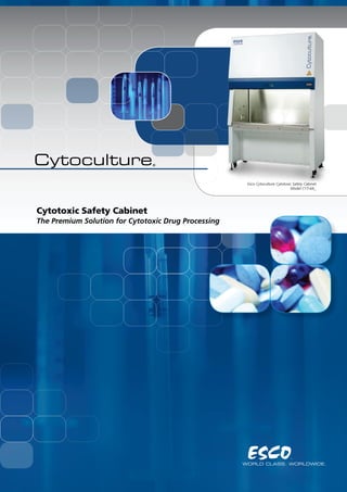 Cytotoxic Safety Cabinet
The Premium Solution for Cytotoxic Drug Processing
Esco Cytoculture Cytotoxic Safety Cabinet
Model CYT-4A_
 