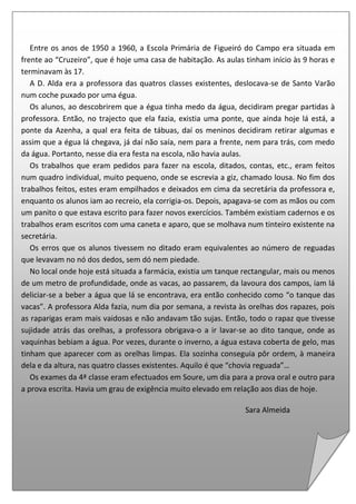 A Escola no tempo dos meus avós