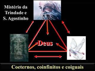 Mistério da
Trindade e
S. Agostinho

Deus

Coeternos, coinfinitos e coiguais

 