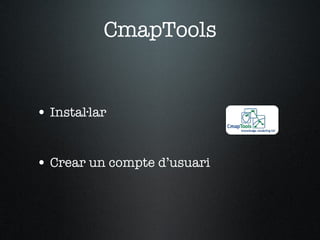 CmapTools Instal·lar Crear un compte d’usuari 