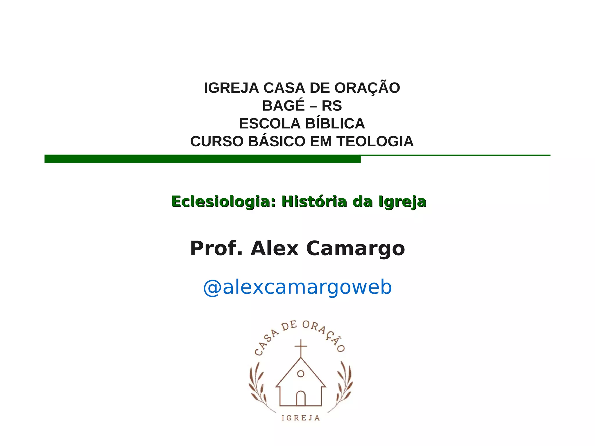 Escola Bíblica - Eclesiologia | PDF
