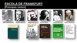 Max Horkheimer Teodor Adorno Walter Benjamin Eric Fromm Herbert Marcuse Jurgen Habermas
 