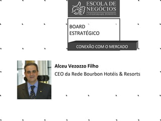 Alceu Vezozzo Filho CEO da Rede Bourbon Hotéis & Resorts  BOARD ESTRATÉGICO CONEXÃO COM O MERCADO 