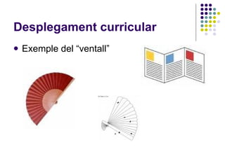 Desplegament curricular Exemple del “ventall” 