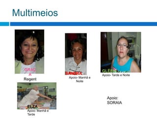 SECRETÁRIA: LINASecretariaAux. SecretariaTardeSolangeAux. SecretariaManhã Fátima e CláudiaAux. SecretariaNoiteFrancisca