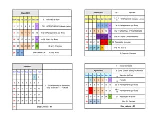 Nosso CALENDÁRIO-2011