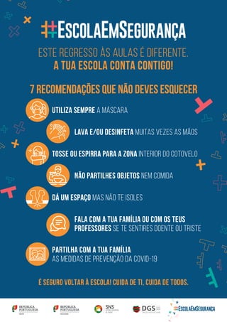 Cartaz Escola em Seguranca cartaz recomendacoes