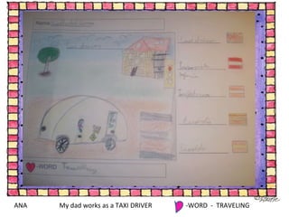 ANA My dad works as a TAXI DRIVER -WORD  -  TRAVELING 