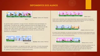 DEPOIMENTOS DOS ALUNOS

 