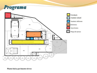 ProgramaPrograma
Planta baixa pavimento térreo
 