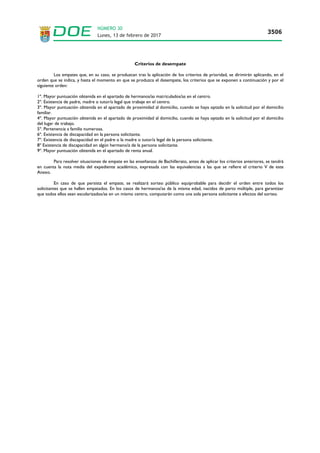 Lunes, 13 de febrero de 2017
3506
NÚMERO 30
 