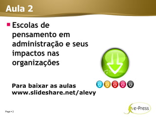 Escolas De Administracao Aula 2