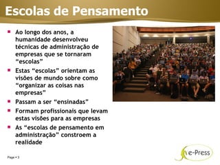 Escolas De Administracao Aula 2