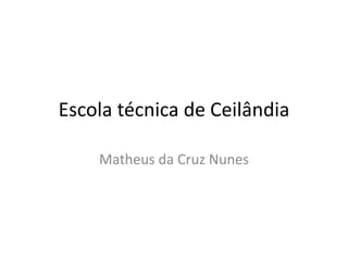 Escola técnica de Ceilândia Matheus da Cruz Nunes 
