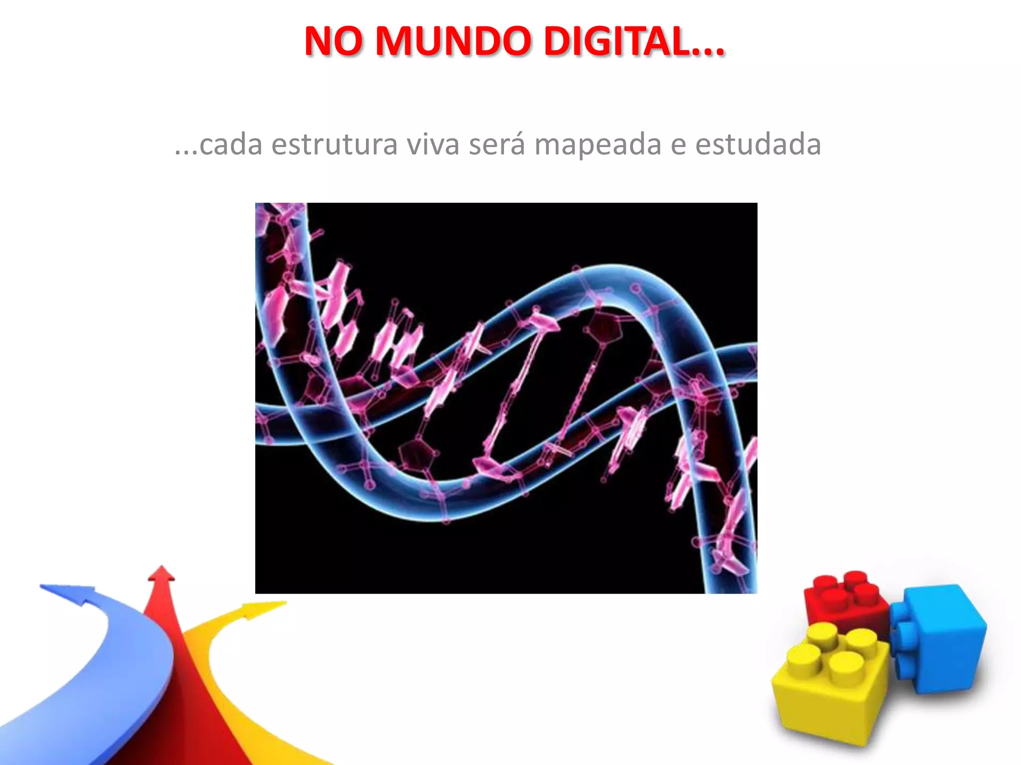 ...cada estrutura viva será mapeada e estudada
NO MUNDO DIGITAL...
 