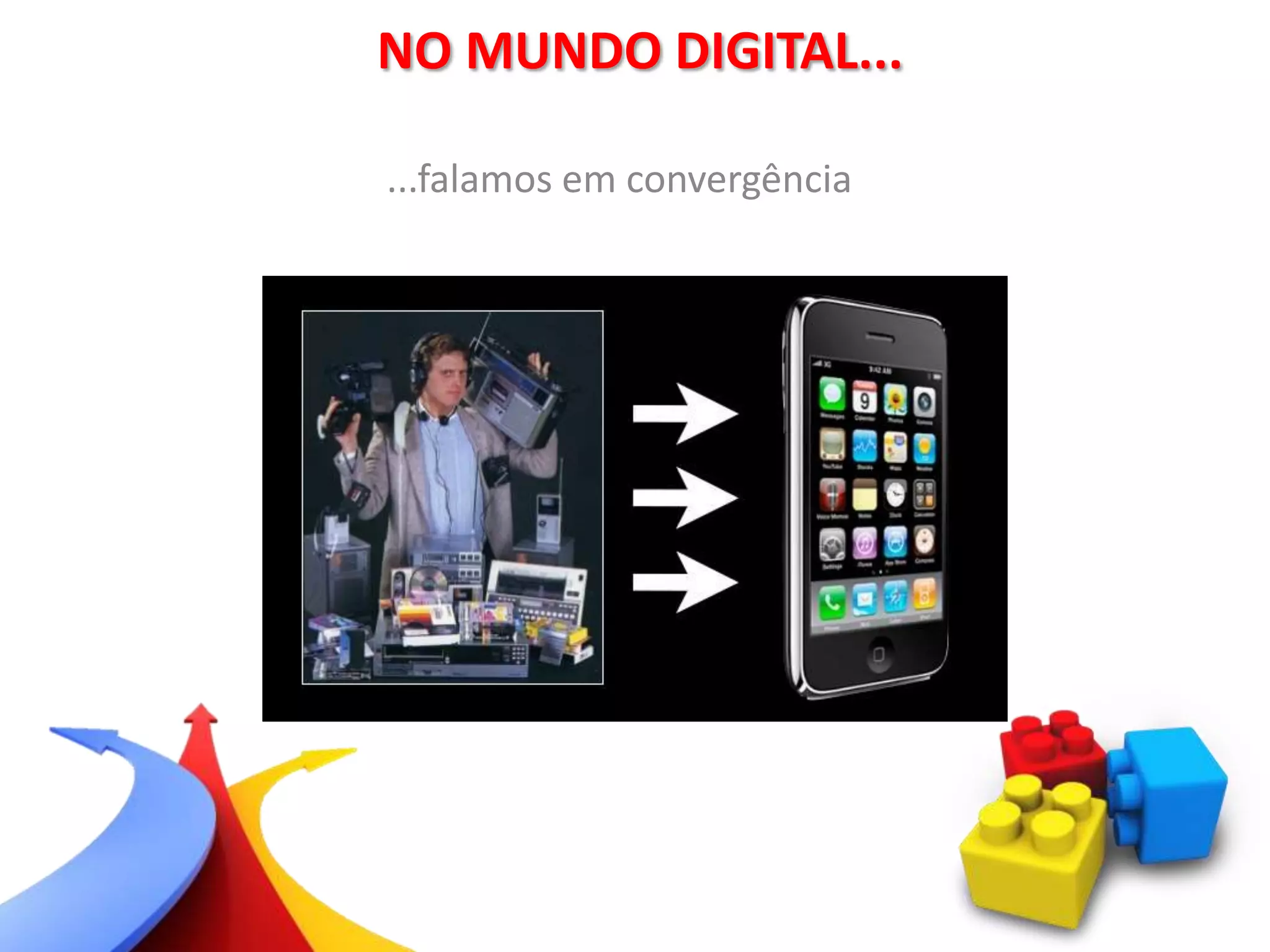 ...falamos em convergência
NO MUNDO DIGITAL...
 