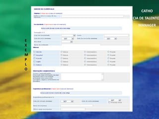 CATHO
    CIA DE TALENTO
      MANAGER


E
X
E
M
P
L
O
 